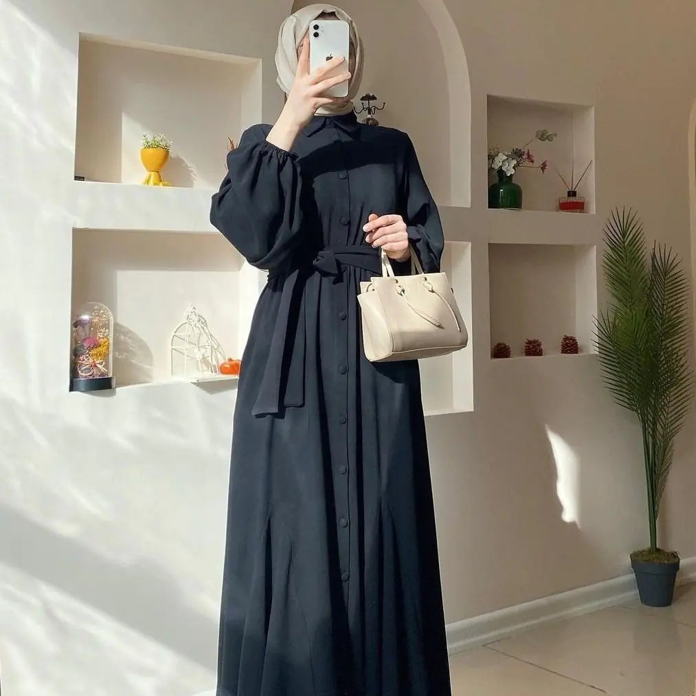 Solid Color Dress for Muslim Women.