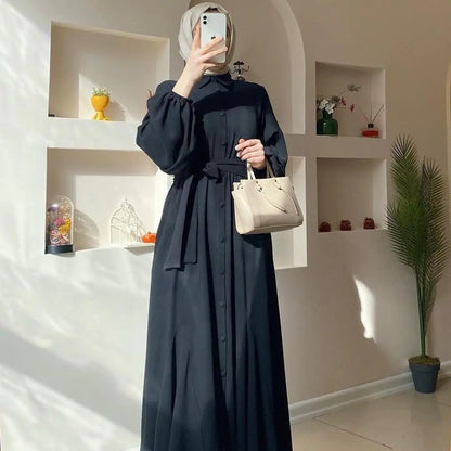 Solid Color Dress for Muslim Women.