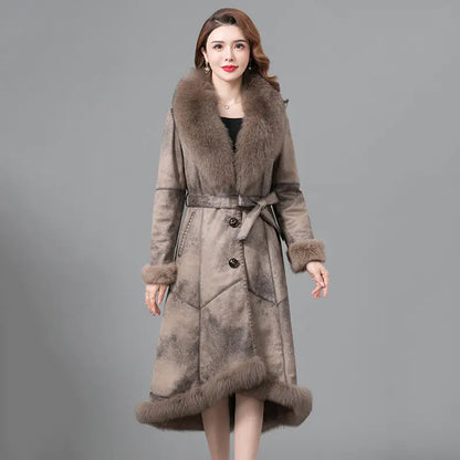 Thickened Real Fur Coat for Women.