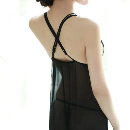 Lace Mesh Cami Dress, Mesh Strap Dress