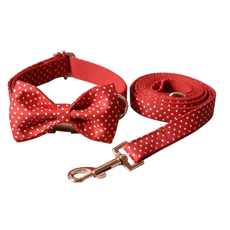 Red Dot Dog Leash and Collar Pet Supplies