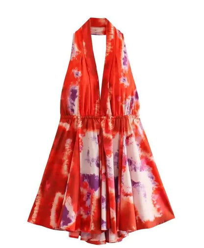 2023 Women's Wholesale Vacation Style Backless Dress