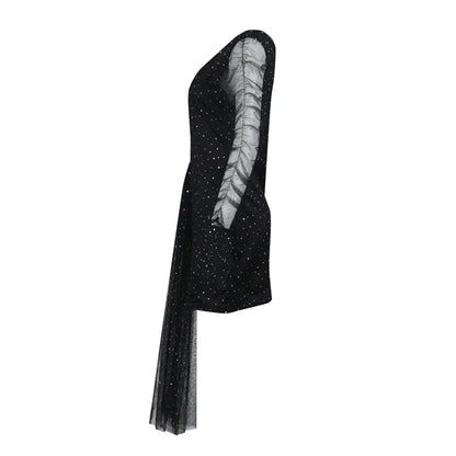 New Stylish Irregular Shoulder Short Dress