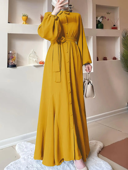 Solid Color Dress for Muslim Women.