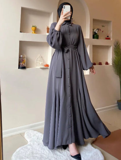 Solid Color Dress for Muslim Women.