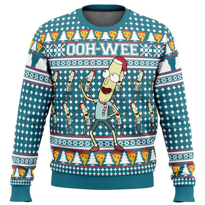 Pickle Rick Ugly Christmas Sweatshirt for Men and Women