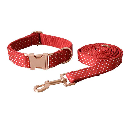 Red Dot Dog Leash and Collar Pet Supplies