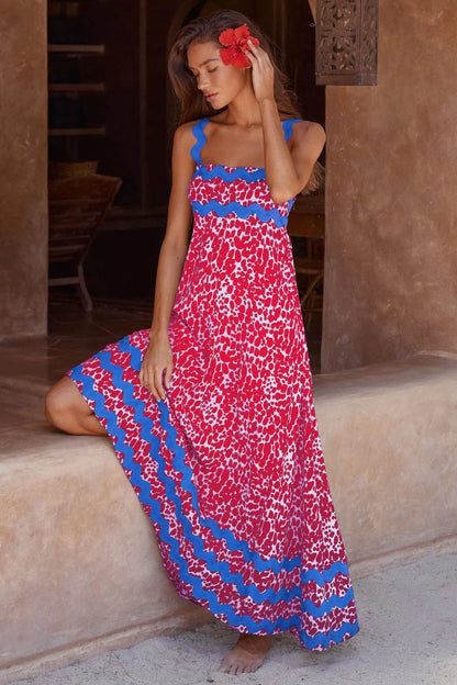 Women's Printed Long Dress for Spring/Summer