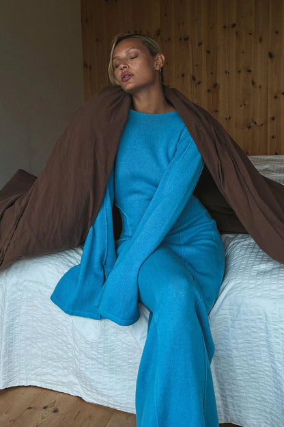 Amazon Bell Sleeve Woolen Slim Fit Dress with Slit.