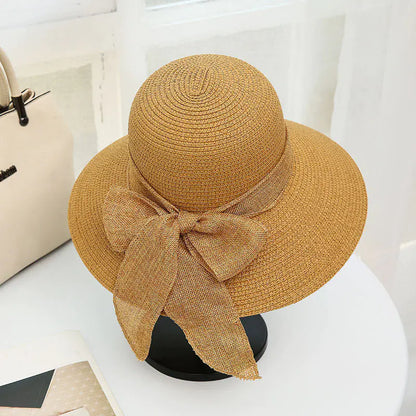 Large Brim Straw Hat for Women's Sun Protection.