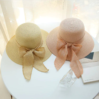 Large Brim Straw Hat for Women's Sun Protection.
