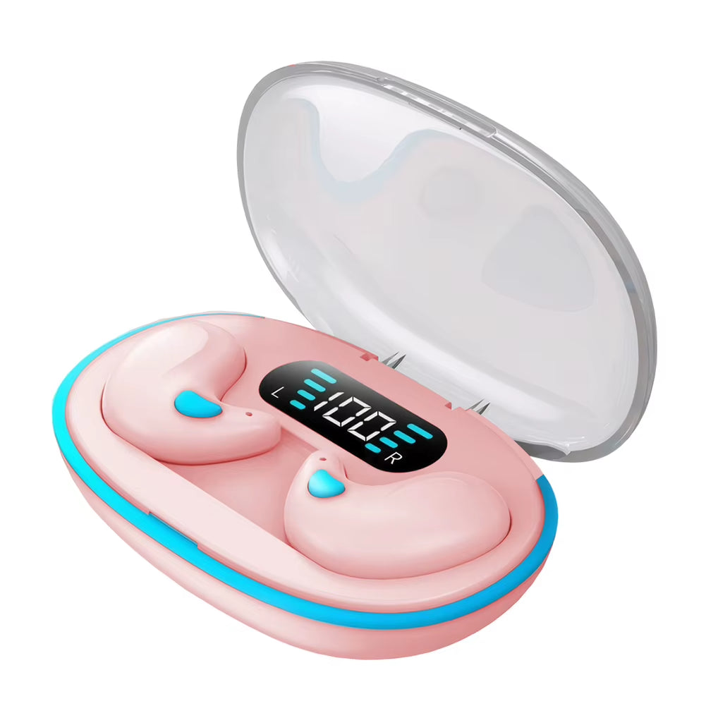 BT 5.3 Wireless Earbuds Noise Cancelling Sense-Free Micro Sleep Earbuds IPX5 Waterproof for Running Fitness Learning Accessories