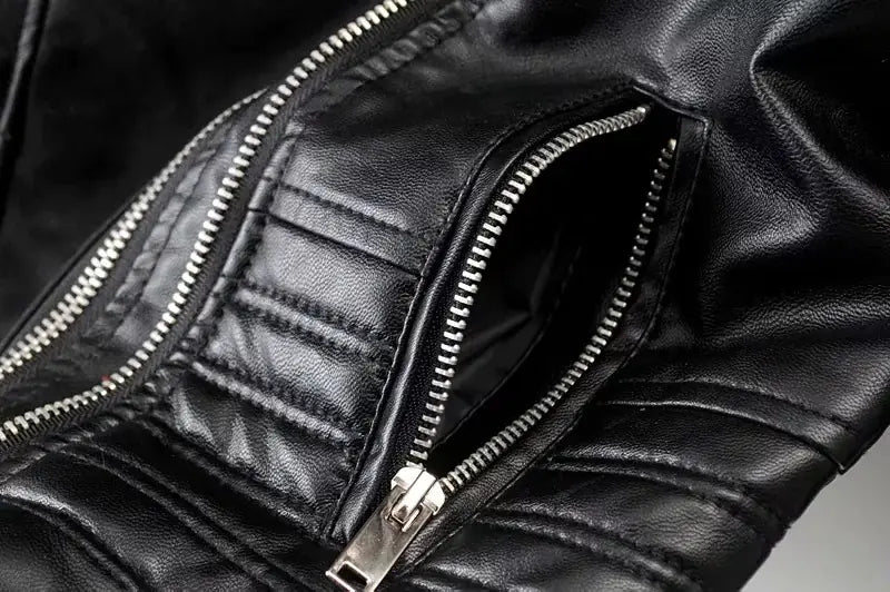 2019 Women's Slim Fit PU Leather Biker Jacket