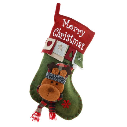 Christmas Stocking Large Xmas Gift Bags Fireplace Decoration Socks New Year Candy Holder Christmas Decor for Home