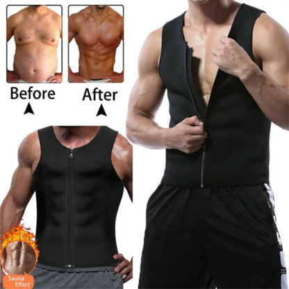 Men's Neoprene Waist Trainer Vest for Weight Loss.