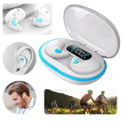 BT 5.3 Wireless Earbuds Noise Cancelling Sense-Free Micro Sleep Earbuds IPX5 Waterproof for Running Fitness Learning Accessories