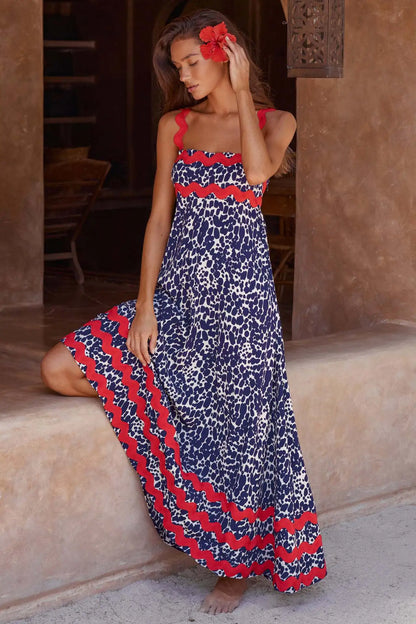 Women's Printed Long Dress for Spring/Summer.
