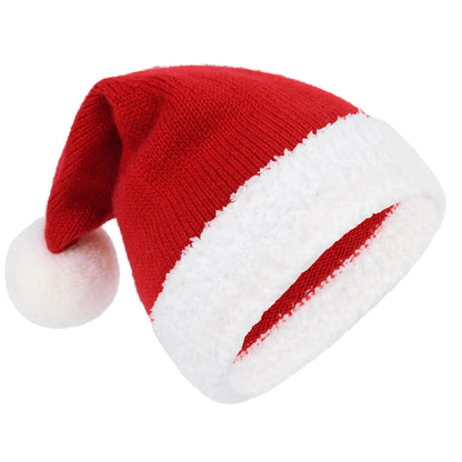 Century Star Baby Santa Hat Knit Baby Christmas Hat Infant Toddler Girl Xmas Beanie Hats Winter Kids Santa Claus Hat 01Pc Red 6-12 Months