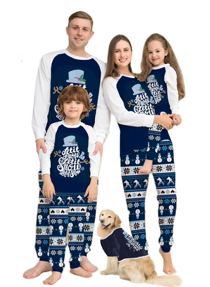 Wobame Christmas Family Pajamas Family Matching Sleepwear Xmas Long Sleeve Jammies Matching Holiday Pajamas(!s-24 Kids 14 Years)