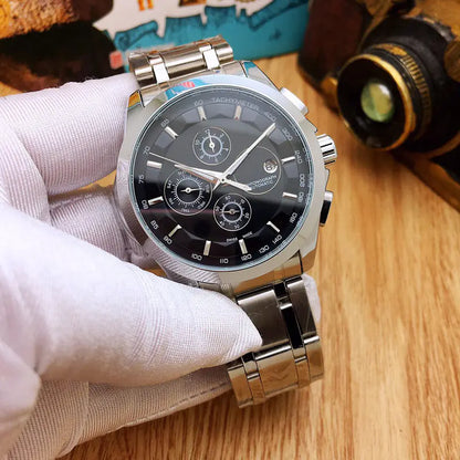 Men's Steel Band Mechanical Watch with Six Needles