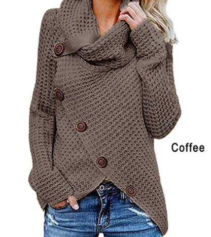 Women's Hooded Sweatshirt with Buttons, Oversized Fall Style