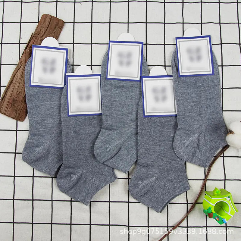 High-End Cotton Solid Color Socks for Men and Women