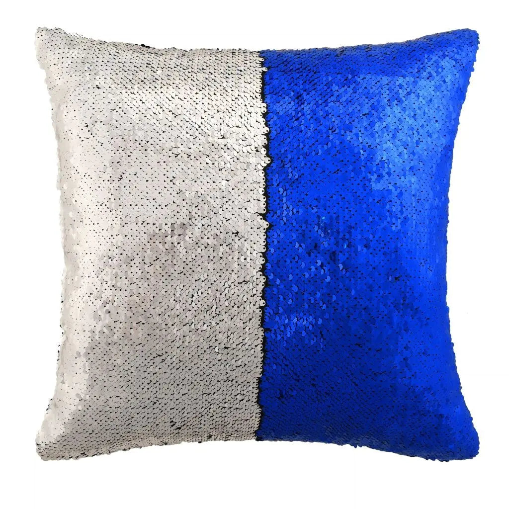 pillow with Color blue + white change sides