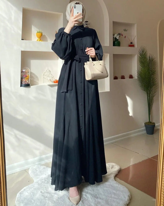 Solid Color Dress for Muslim Women.
