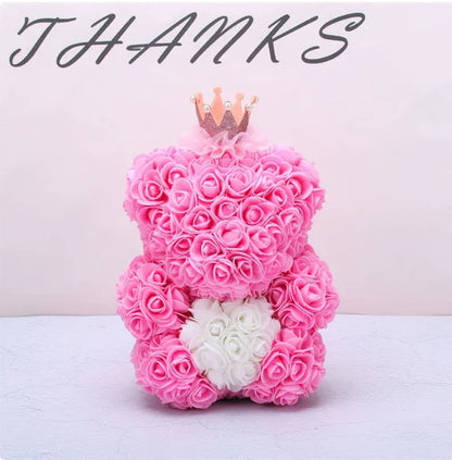 Rose Bear Teddy - Valentine's Day PE Foam Rose Bear