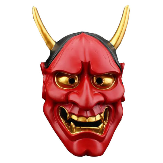 Halloween Ghost Mask with White and Red Designs