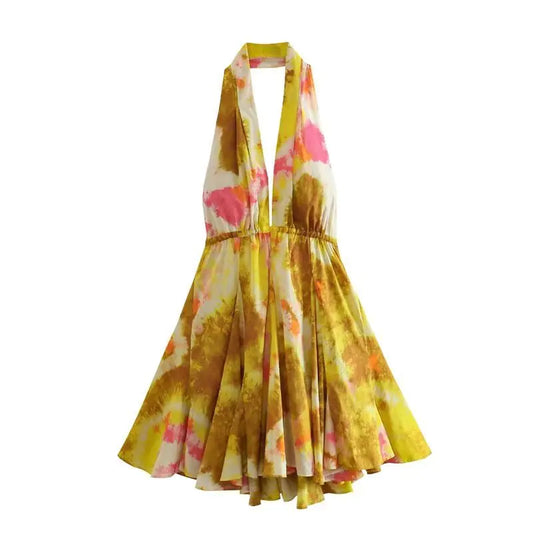2023 Women's Wholesale Vacation Style Backless Dress