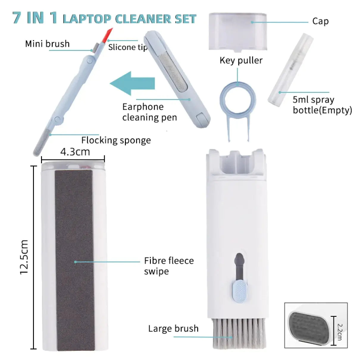 Charging Case Iron Powder Dust Brush Cleaning