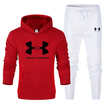 Men's Solid Color Thick Jacket Set for Spring and Autumn