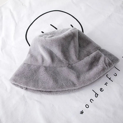 Thickened Rabbit Fur Leopard Print Hat for Women.