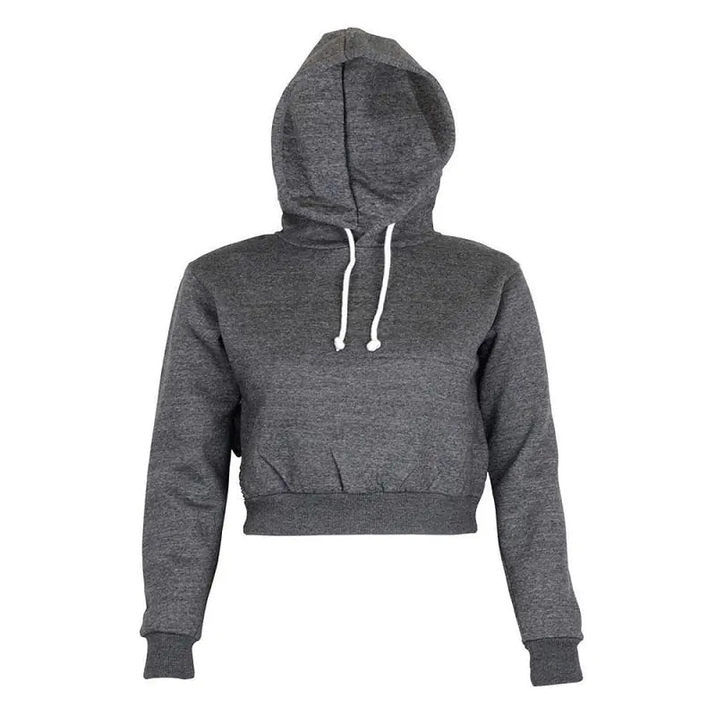Hooded Crop Sweatshirt - Slim Fit and Stylish.
