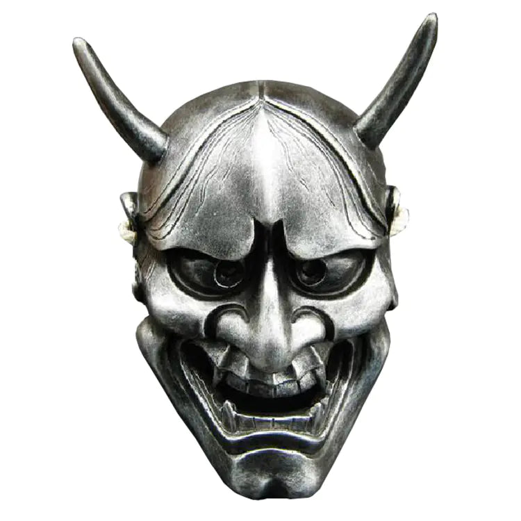 Halloween Ghost Mask with White and Red Designs