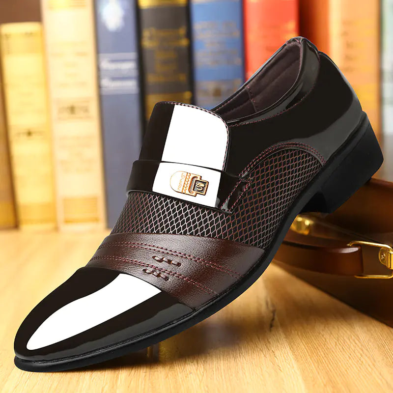 Men's Breathable Leather Casual Formal Shoes.