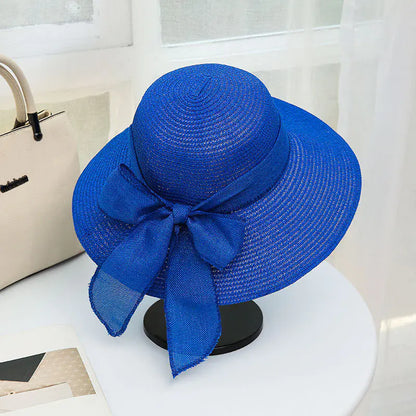 Large Brim Straw Hat for Women's Sun Protection.