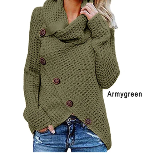 Women's Hooded Sweatshirt with Buttons, Oversized Fall Style