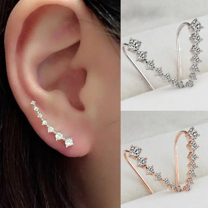 Gold and Silver Diamond Stud and Drop Earrings.
