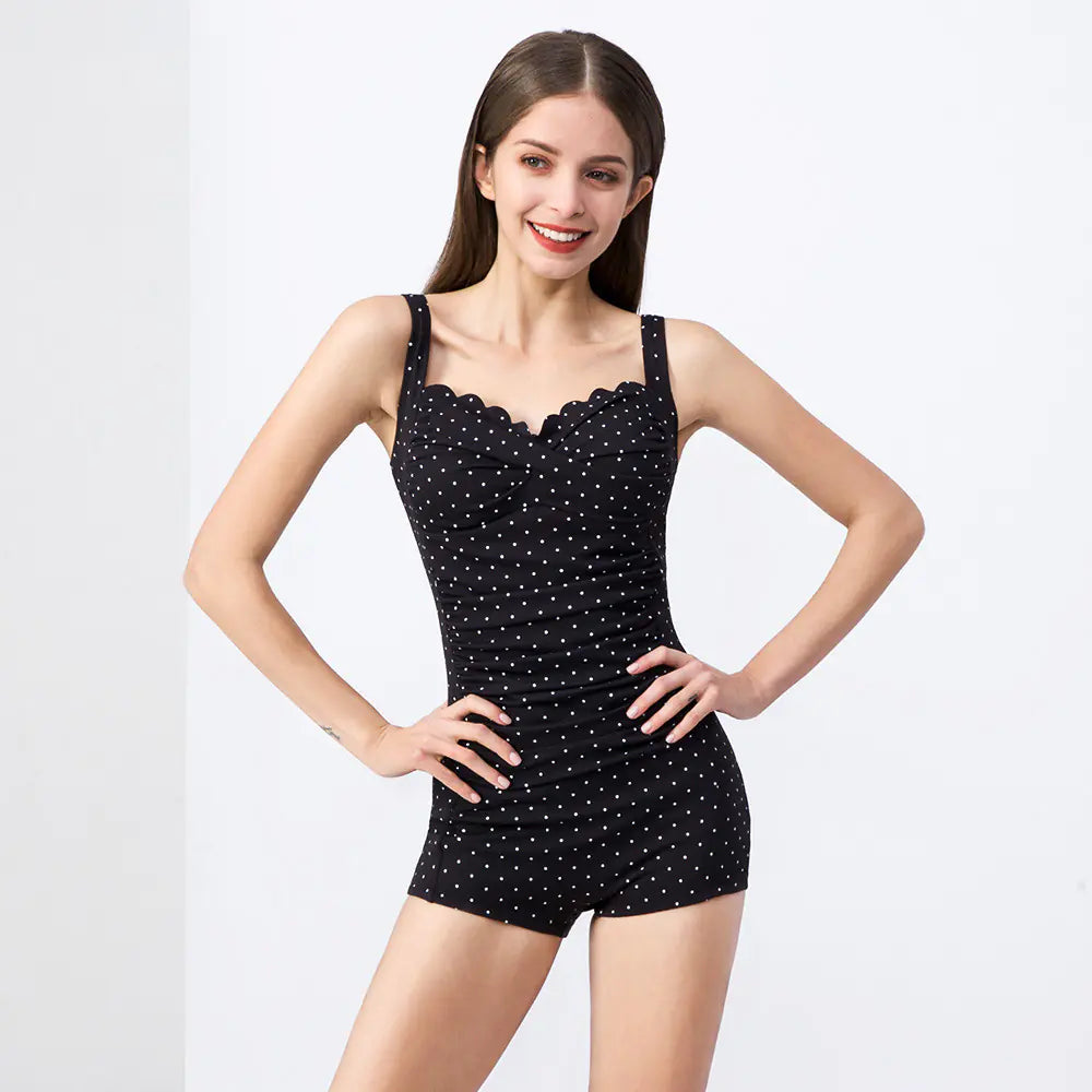 Women's One-Piece Swimsuit with Modest Fit and Support