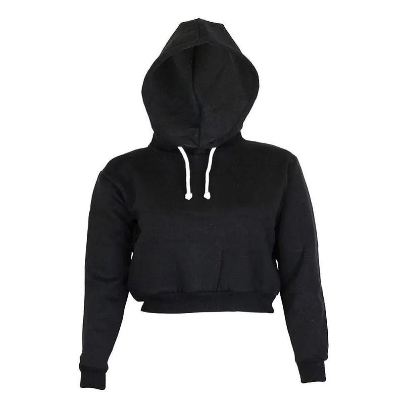 Hooded Crop Sweatshirt - Slim Fit and Stylish.