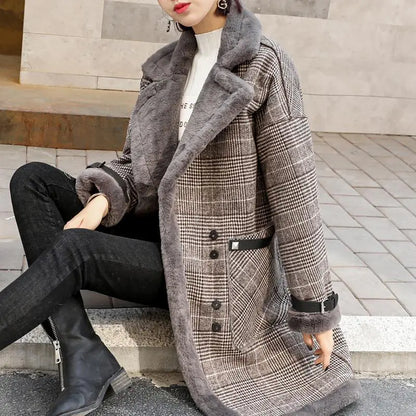 2020 Korean Style Thickened Long Coat for Petite