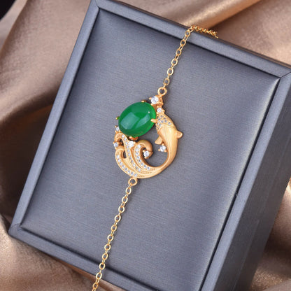 Gold Plated Synthetic Bracelet - Ancient Pharaoh Heritage