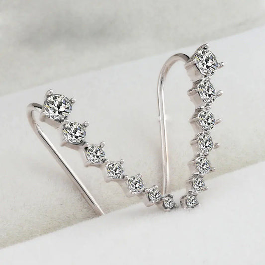 Gold and Silver Diamond Stud and Drop Earrings.