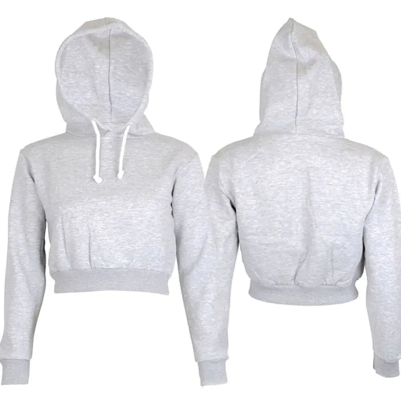 Hooded Crop Sweatshirt - Slim Fit and Stylish.