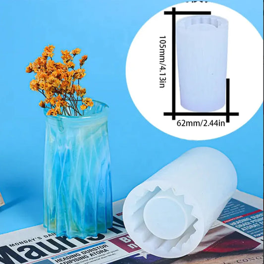Round Rhombus Crystal Epoxy Mold for Decorative Vase