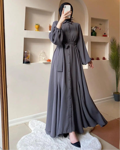 Solid Color Dress for Muslim Women.