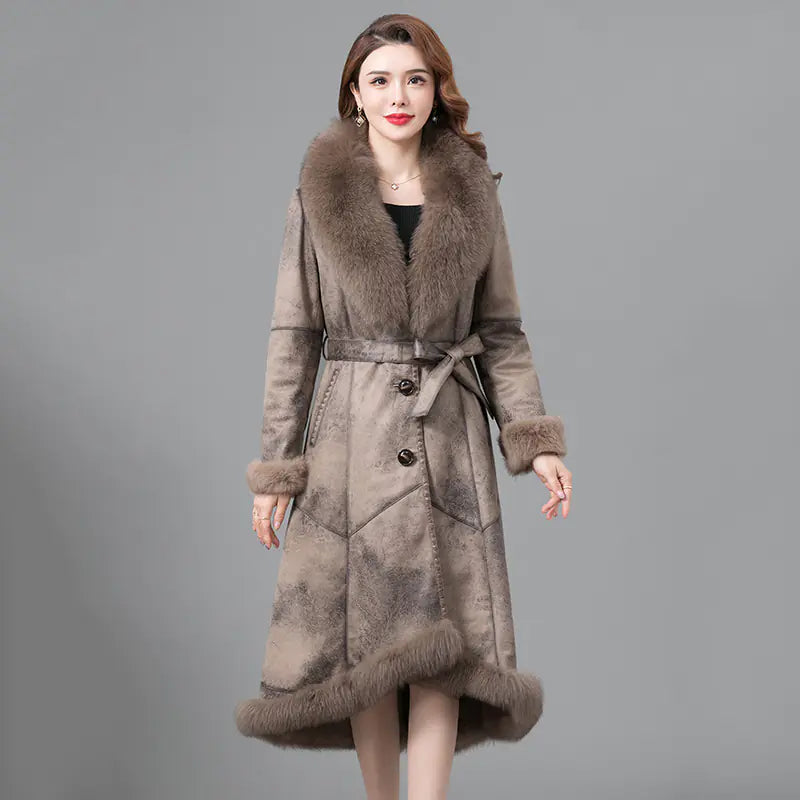 Thickened Real Fur Coat for Women.